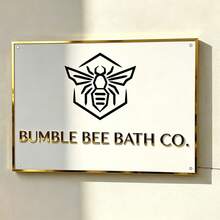 Personalized Rectangular 3D Acrylic Business Logo Sign, Backlit Salon Name Sign, Office Wall Decor Sign, Frosted Small Business Sign, Custom Business Sign | Custom Acrylic Sign | Business Logo Sign - Multicolor - View 18