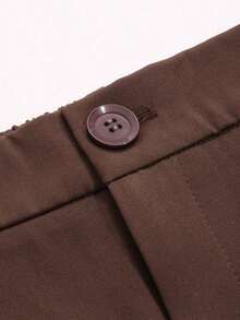 Pantalones rectos casuales de negocios para mujeres - Café integral - Ver 4