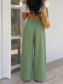 Stylish Plaid Pants For Women - 綠色 - 查看 2
