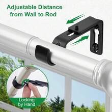 2/3pcs Adjustable Curtain Rod Brackets, Suitable For 1 Inch Diameter Curtain Rods - L-shaped - View 8