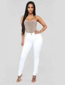 Women's Slimming Stretch Denim Jeans - Medium Blue - View 7