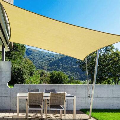 Tấm bạt che nắng 2m x 3m, thích hợp cho sân vườn, hiên nhà, che nắng cây trồng, nhà kính, chòi nghỉ ngoài trời và bãi cỏ (bao gồm dây buộc)