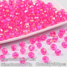 100-500pcs Acrylic Shiny Faceted Corner Beads - DIY Handmade Beading, Suitable For Jewelry Making, Handicrafts, Translucent Material - Faceted Beads - View 44