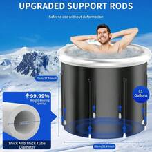 Large Bath Tub Athletes, Cold Plunge Tub Recovery, Plunge Tub With Cover Family Gardens, Gyms, And Cold Therapy Training - Default - View 3