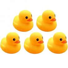5 uds pato de goma juguetes de baño Mini patos amarillos pato flotante juguete de baño de bebé ducha fiesta favores regalo para niños pequeños niños niña - 5 piezas - Ver 7