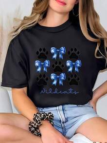 Personalized School Mascot T-Shirt For Women, School Spirit T-Shirt, Sports Team Name T-Shirt, Mom's Game Day Sweatshirt, Custom School Mascot Colors T-Shirt, Soccer Team T-Shirt - 黑色 - 查看 7