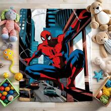 1pc S-Pider-Man Print Blanket,Retro Cartoon Style Throw Blanket,Cartoon Character Printed Blanket,All-Season Universal Nap Blanket,Character Home Decor Blanket,Modern Fashion Gift Suitable For Home Bedroom Bed Sofa Office Lunch Break Cover Picnic Blanket - Nhiều màu - Xem 3