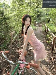 Women Short Dresses - Pink - View 6