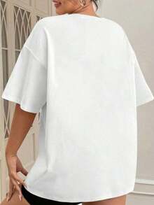 New 2026 Collection: Cotton Baseball Mom T-Shirt, Vintage Baseball Team Mom T-Shirt, Baseball Mom T-Shirt, De-Ball Mom T-Shirt - 白色 - 查看 3