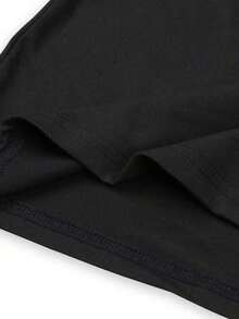 Women's Short-Sleeved T-Shirt With Round Neck, Printed, Made Of 100% Pure Cotton Fabric, Soft And With A Fluid Drape, Suitable For Daily Wear, Office, School, Vacation, Camping, Versatile Style, Making Your Summer More Vibrant And Colorful. - 黑色 - 查看 4