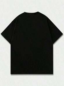 Men's Hip Hop T-Shirt, "Valley Get Money" Print, 100% Cotton, Crew Neck, Short Sleeve, Y2K Streetwear, Digital Print, Loose Fit, Plus And Tall Sizes, For Men - 黑色 - 查看 8
