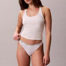 Calvin Klein Calvinklein Icon Logo Thong Underwear  Women  Panties QD5043  Thongs For Women Underwear - 霜紫丁香 - 查看 1
