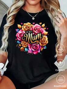 Soft, Fashionable Short-Sleeved T-Shirt For Spring And Summer 2026, Made In Mexico, 180 Grams. Cartoon Print, Couple Design, Suitable For Indoor Or Outdoor Use. Crew Neck, Unisex, Ideal For Office And Leisure. One-Piece Pack. - Black - View 6
