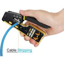 RJ45 压线钳（8针/6针）RJ45压线钳/剪线钳/剥线钳，适用于RJ11/RJ12剪线，CAT5/CAT6/CAT7以太网线压线钳，电工工具，8针/6针 - 便攜網線鉗 - 查看 6