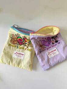 Sac cosmétique portable imprimé avec motif Paix Amour Art, organisateur de maquillage, trousse de premiers soins, porte-monnaie, convient pour un usage quotidien/extérieur/voyage, organisateur de cosmétiques de voyage, rangement pour médicaments, cosmétiques, téléphones et autres petits articles, accessoire de voyage, cadeau de Noël, sac cadeau personnalisé, petit échange de cadeaux, décoration de chambre - Multicolore - Voir 8