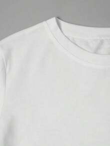 Printed T-Shirts With Love And Heart Designs, Seasonal, Eye-Catching, Modern, Loose-Fitting, Round Neck, Short Sleeves, For Everyday Wear, Ideal For You. Loose, Casual And Versatile Top T-Shirt. Single Piece, Not A 3-Piece Set. - 白色 - 查看 2