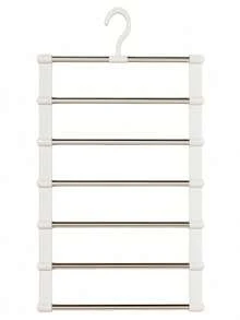 Multi-Layer Pants Hanger - A Versatile Space-Saving Wardrobe Organizer For Scarves, Jeans, And Pants Featuring Non-Slip Design And Sturdy Multi-Layer Shelves - Multicolor - View 13