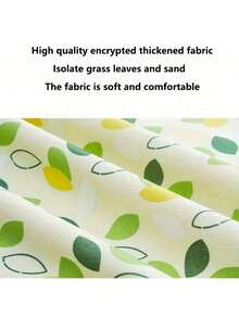 1pc Large Thick Sandproof Waterproof Mat, Picnic Blanket, Outdoor Waterproof Foldable Picnic Mat, Portable Camping Picnic Mat, Suitable For Family, Friends - Green Flying Leaf - View 9