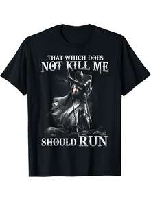 Knights T-Shirt - Medieval Crusader Print And The Slogan "Don't Hurt Me" - Medieval Casual T-Shirt - Lightweight Fit, Suitable For Year-Round Wear (For History Buffs, Themed Events), Ideal For House Parties And Travel. - 黑色 - 查看 6