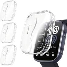 3 piezas Protector de pantalla & Funda protectora para Bip 6, borde de TPU suave con recubrimiento electrolítico, cobertura completa antiarañazos, funda de reloj - 3 transparentes - View 9