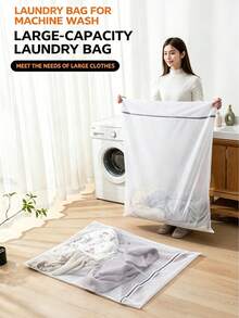 Large Size Laundry Bag, Household Bedding Washing Bag, Machine Washable, Anti-Deformation, Anti-Entanglement, Convenient And Durable, Reusable - Multicolor - View 7
