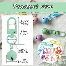 18 piezas Llaveros con campana de color caramelo, llaveros con campana lindos, adecuados para mochilas, billeteras, manualidades de billetera DIY, mejor regalo para amigos - 18 piezas - Ver 7