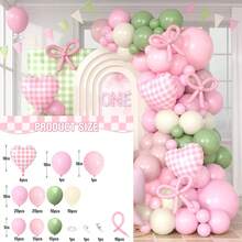 134pcs Silly Goose Balloon Arch Set, Includes Checkered Heart-Shaped Foil Balloons And Latex Balloons In Various Colors. Perfect For Birthday Parties, Gender Reveal Parties, Baby Showers, And Retro Goose-Themed Party Decorations. - View 9