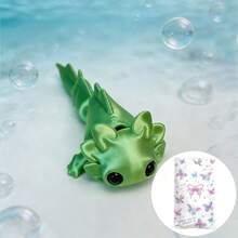 1/2/3pcs Cute Axolotl Ornament With Gift Bag, Random Gecko, Strange Animal-Shaped, PLA Material, Movable Joints, Desktop & Car Decoration, Novelty Birthday Gift, Party Favor, Axolotl Toy, Christmas Stocking Fillers, Party Bag Filler, Halloween Gifts - Multicolor - View 13