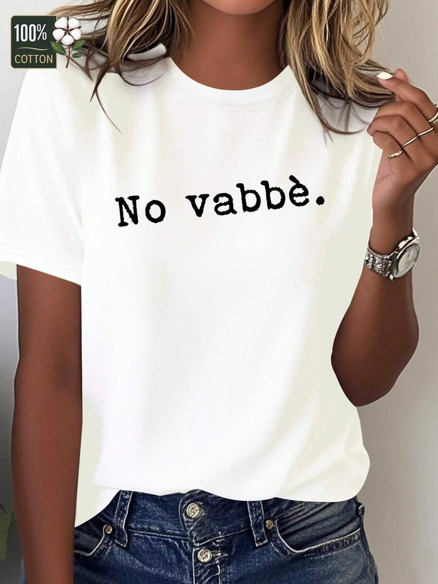 Camiseta de invierno ligera y transpirable para mujer, de corte holgado, de color sólido, con cuello redondo y manga corta, top casual de moda, atuendo elegante para fiestas, ropa para el Día de San Valentín, regalo para el Día de San Valentín, ropa de primavera, material suave, camiseta estampada, conjuntos de primavera y otoño para usar en capas. - Blanco - Ver 1