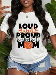 Camiseta de baloncesto, Camiseta de baloncesto estilo preppy, Camiseta para el día del partido de baloncesto, Camiseta para mamá deportista, Camiseta para mamá baloncestista, Camiseta de baloncesto retro, Regalo perfecto para amantes de los juegos de baloncesto. - Blanco - Ver 1