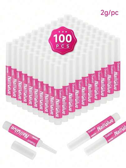 Keo dán móng siêu dính, 10/20/50/100 miếng, khô nhanh và bền lâu, dễ sử dụng, phù hợp cho móng acrylic và móng giả, giúp sửa chữa, chăm sóc và tăng cường độ chắc khỏe cho móng nhanh chóng, 2g mỗi miếng.