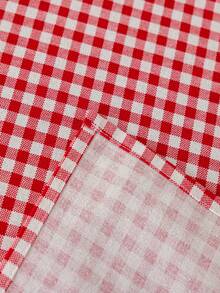 MineLain 1pc Minimalist Red Plaid Tablecloth, Rectangular Tablecloth, Coffee Table, Cabinet, Small Square Table, Bedside Table Cover, Home Decor, Room Decor, Suitable For Gathering, Dinner, Party, Holiday, Celebration, Outdoor, Garden, Picnic, Camping Decoration, All Season Use, Spring Summer Decor, Autumn Decor - Red - View 10