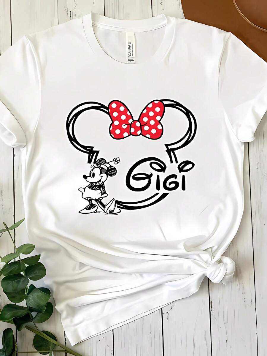 Camiseta de mujer de Disney con estampado de acuarela de orejas de Mickey y Minnie, castillo de Disney, camiseta de cumpleaños de WDW Disneyland, camiseta de cumpleaños para niños y niñas, camiseta con estampado, camiseta holgada casual de mujer, ropa de calle de verano, camiseta de regalo de cumpleaños, camiseta de estilo de hogar de parque de diversiones, camiseta con texto impreso, camiseta de estilo retro de parque de diversiones, camiseta de vacaciones familiares, camiseta holgada casual para parejas. Telas suaves y transpirables adecuadas para actividades temáticas, utilizando materiales suaves, cómodos y duraderos. La camiseta de cuello redondo de mujer de primavera y verano es adecuada para el uso diario, las compras, las fiestas, los viajes y las reuniones. También es una prenda deportiva clásica y elegante y ropa de verano para mujer, combinada con una parte superior blanca - Blanco - Ver 1