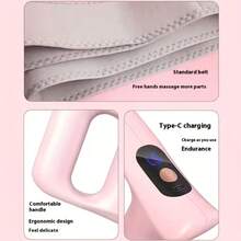 CGECGE Multi-Functional Fat-Burning Relaxation Massage Ring, Portable Handheld Fascia Ring, 5-Speed Adjustable, 3 Modes, Suitable For Full Body, Waist, And Back, Cervical Fascia Massager, Fitness Relaxation, Full Body Massage, Great Gift - Purple - View 5