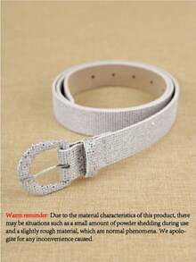 APLCSEY 1 Stück vollständig mit Strass besetzter silberner Strass-Taillengürtel, glänzender dekorativer Gürtel für Damen, geeignet für Party, Nachtclub, sexy Outfit - Weiss - Übersicht 4
