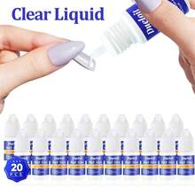 Dueloit 1pc/6pcs/10pcs/20pcs/40pcs Rhinestone Diamond Nail Glue, 3g Clear Long-Lasting Nail Glue, Nail Tip Glue, Nail Art Supplies - 無色 - 查看 9