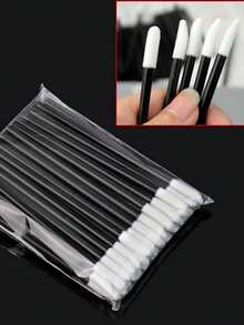 50/100/200pcs Eyelash Brush, Lip Brush, Lip Gloss Brush, Makeup Beauty Tools - Multicolor - View 9