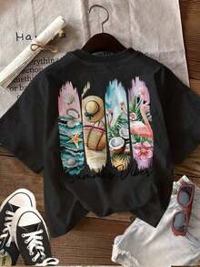 Women T-Shirts - Black - View 2