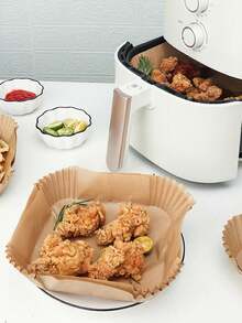 [100/200pcs] Air Fryer Parchment Paper, Household Oil Absorbing Paper, Liner Paper, Silicone Baking Paper For Oven, Disposable - Multicolor - View 4