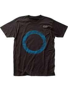 -Rock And Roll Germs Men's Graphic T-Shirt - Black Background With Blue Circle Design, Short Sleeves, Crew Neck, Casual All Season Tee, Music Lover Clothing, Rock Band Tee, Unisex, Collectible Tee, Loose And Comfortable. - Back - View 6