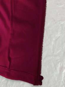 Chaqueta ligera con estampado de polo para mujer, abrigo casual de calle deportivo con cremallera, ajuste delgado de manga larga, otoño - Burdeos 2 - Ver 7