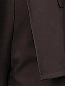 Conjunto de traje informal de mujer con solapa, manga larga y holgado - Marrón - Ver 6