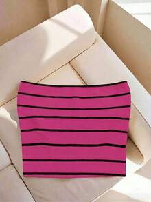 Top sin tirantes estampado de leopardo casual de verano - Multicolor 3 - Ver 2