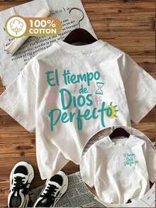 [Double-Sided Print] Women's Spring/Summer T-Shirt, Fresh Style, Heart Print, , Sun, God's Time, Pure Cotton, Casual, Short Sleeve, Round Neck, Women's T-Shirt [HongkElegant Party Outfit, T-Shirt For Elegant Ladies, Blouses Suitable For Curvy Women, Prom Skirts, Casual Wear - 白色 - 查看 7