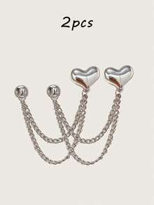 2pcs Adjustable Pant Clips And Cuff Clips, Detachable Pant Leg Clips Suitable For Pants And T-Shirts, With Chains, No Sewing Required To Shorten Pant Legs, Strong Clips, Multifunctional Clips, Shirt Clips Can Tighten T-Shirt Hem, Collar And Pant Legs, Fashion Accessories For Women - Multicolor - View 15