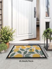 DAJIANG 1pc Lemon Print Multi-Color Doormat, Outdoor Carpet, Kitchen Carpet, Corridor Carpet, Suitable For Bathroom, Kitchen, Outdoor, Indoor, Corridor, Bedroom, Living Room, Bedside, Machine Washable, Easy To Clean, Non-Slip Bottom, Suitable For Bedroom Decor, Japanese And Nordic Style Decor, Bathroom Decor, Decorative Carpet, Bathroom Supplies - Multicolor - View 14
