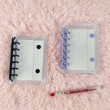 A7 Transparent Loose-Leaf Binder Notebook, Soft Color Leaf Ring Binding Clip, Transparent Replaceable Inner Pages, Sticker Storage Album, Photo Card Storage Organizer, Diary Budget Planner, Office And School Supplies, Trading Card Box, Trading Card Album, A5 Size Sticker Book, A7 Size Sticker Book, Refill Pack, Sticker Book Loose-Leaf Binder, Fan Merchandise - A7 - View 7