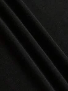 |   Diseño exquisito |   Suelto y cómodo |   Fácil de combinar | Camiseta deportiva de manga corta y cuello redondo con estampado de mariposas para mujer - Negro - Ver 5