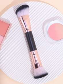 Pincel de maquillaje multifuncional 2 en 1, pincel de contorno y pincel de rubor, crea un maquillaje perfecto sin esfuerzo, adecuado para principiantes, herramienta de belleza portátil - Multicolor - Ver 11