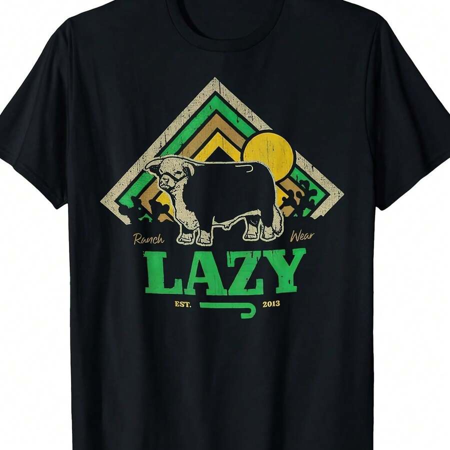 Women's T-Shirt With Sparkling Golden Cherry Design - 黑色 - 查看 1